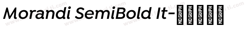 Morandi SemiBold It字体转换
